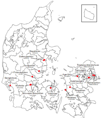 De 15 hårde ghettoers placering